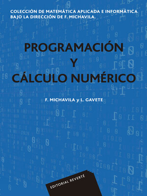 cover image of Programación y cálculo numérico (Colección de matemática aplicada e informática)